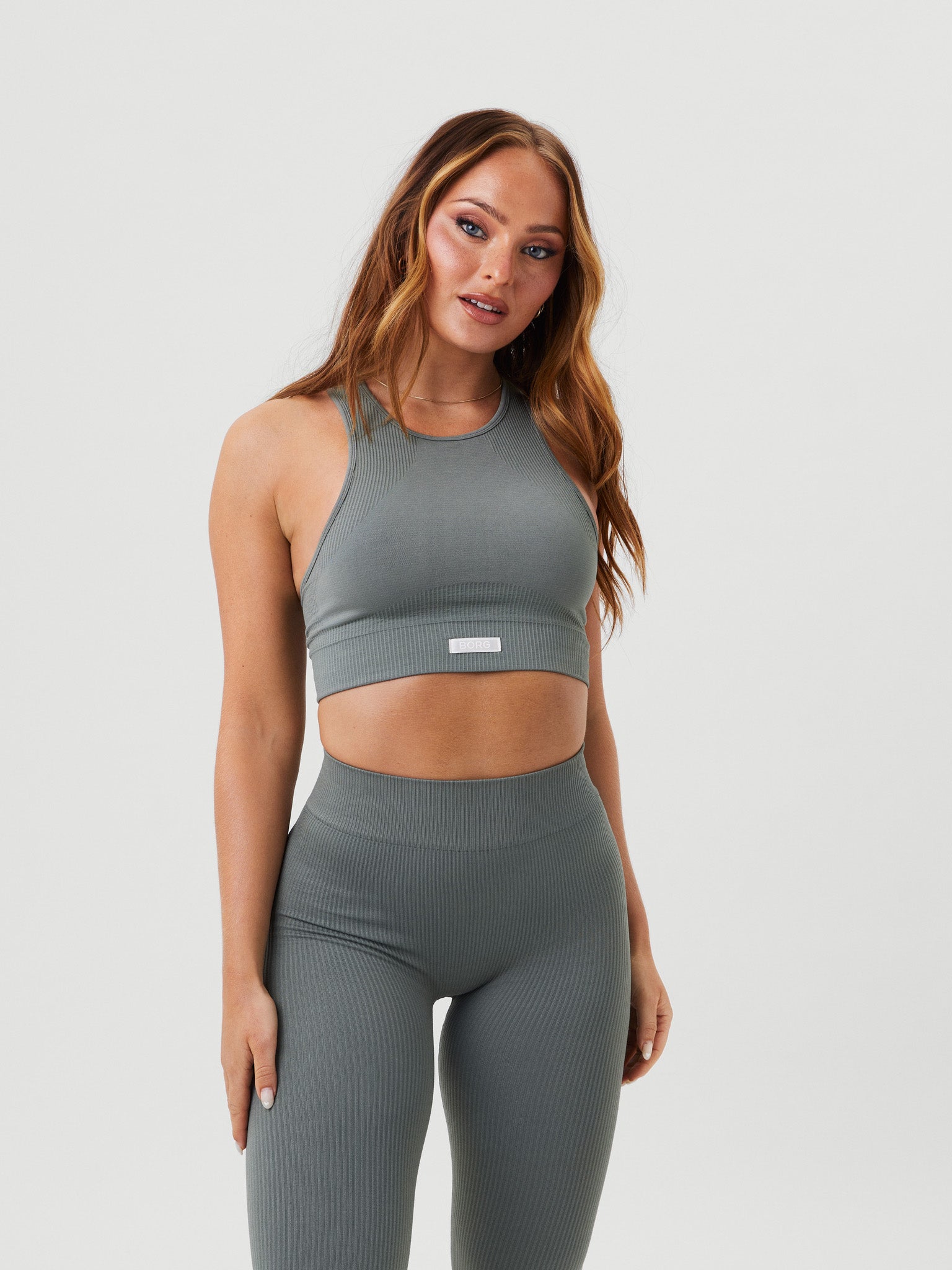 Björn Borg ALICE RACER CROPPED TANK, TENNISLINNE DAM – GRÅ