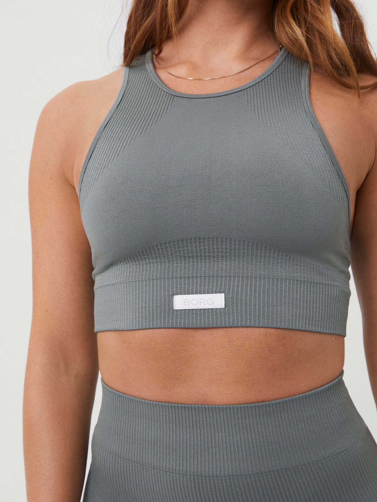 Björn Borg ALICE RACER CROPPED TANK, TENNISLINNE DAM – GRÅ