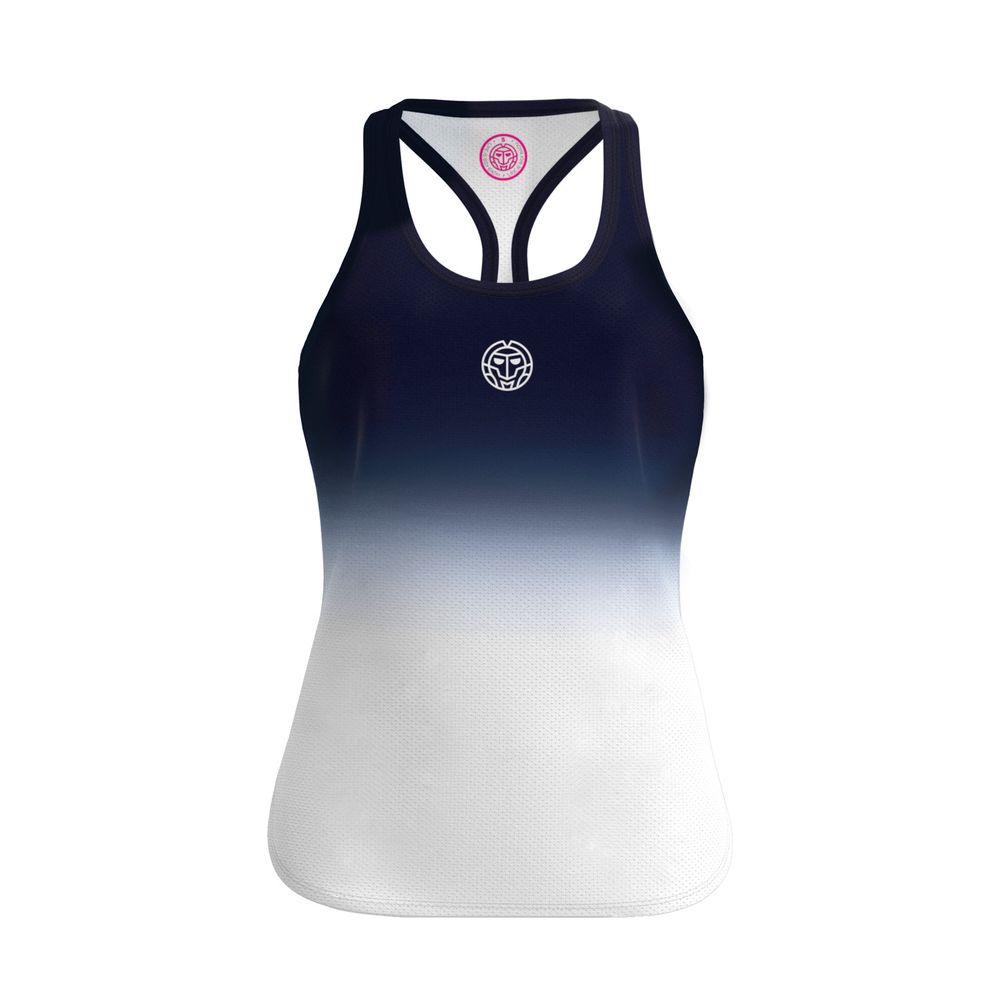 BIDI BADU Crew Gradiant Tank - dark blue, white, TENNISLINNE DAM