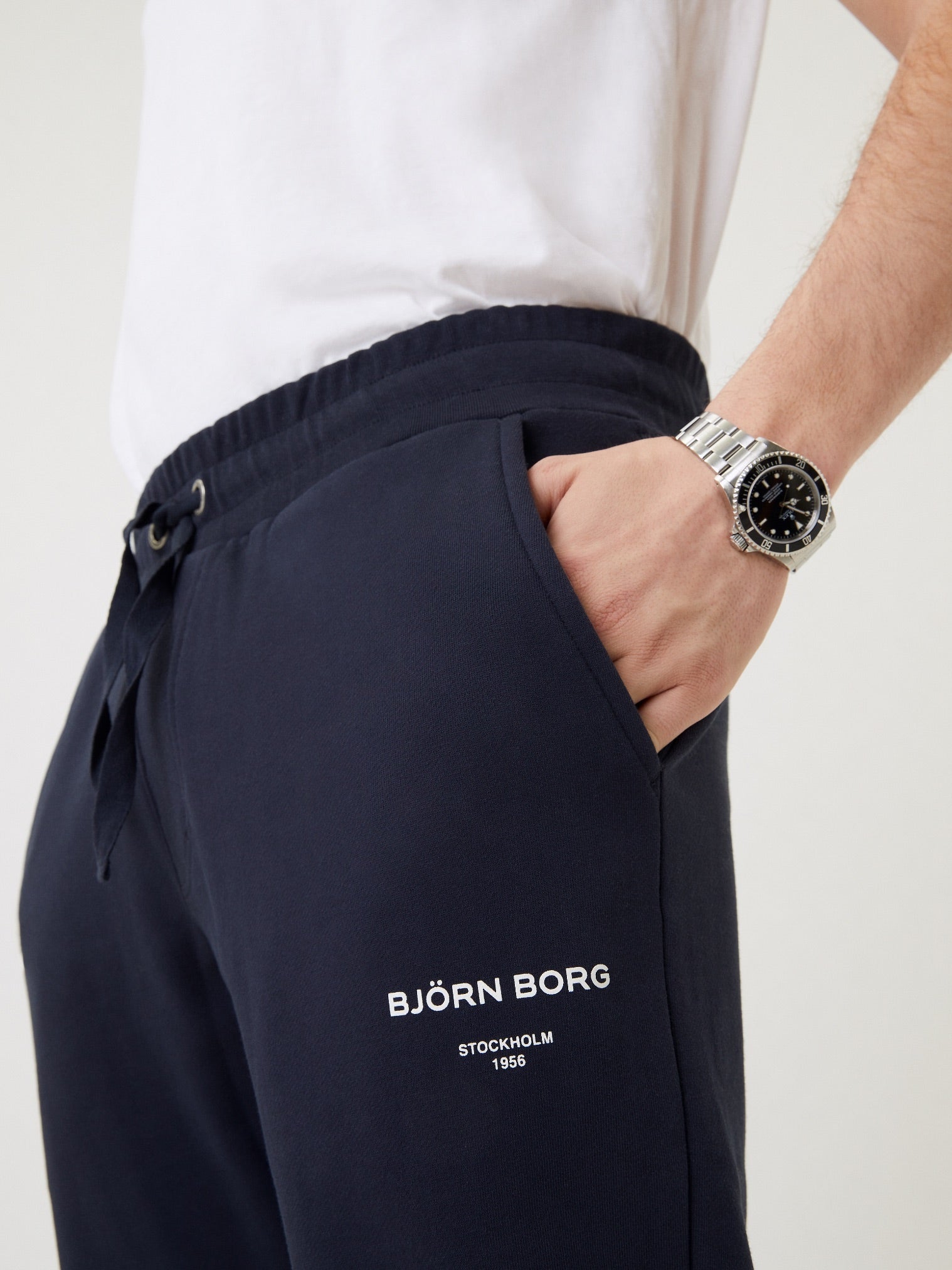 Björn Borg BORG LOGO PANTS, TENNISBYXOR HERR – NATTBLÅ