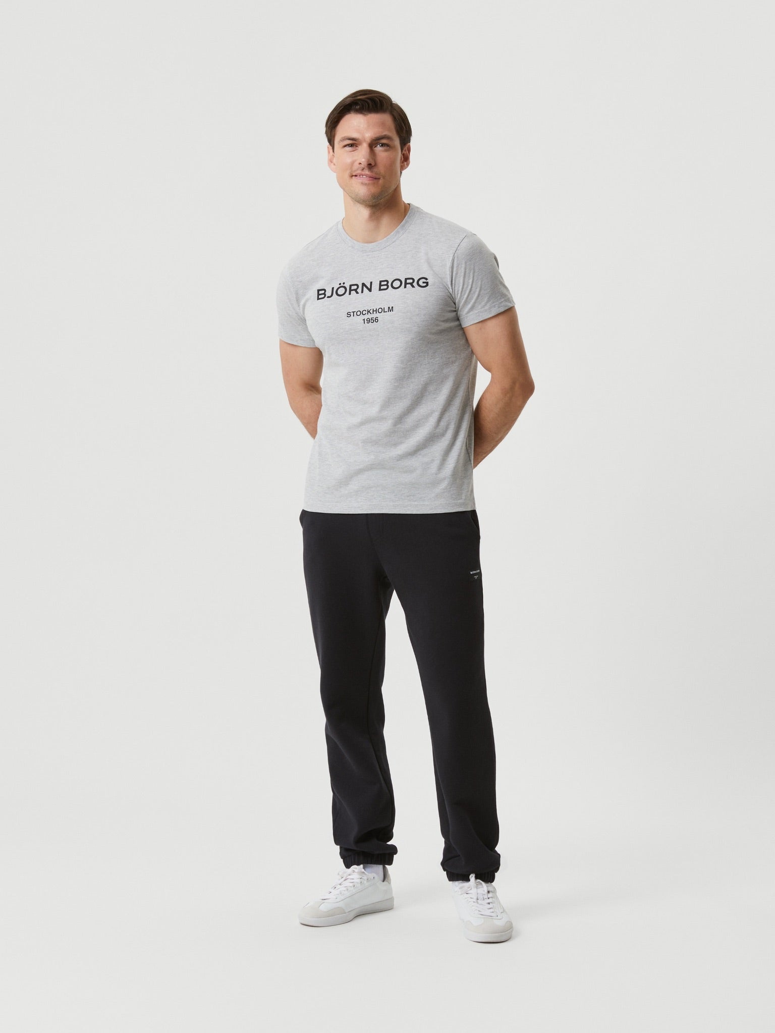 Björn Borg BORG LOGO T-SHIRT, TENNIS T-SHIRT HERR – GRÅ