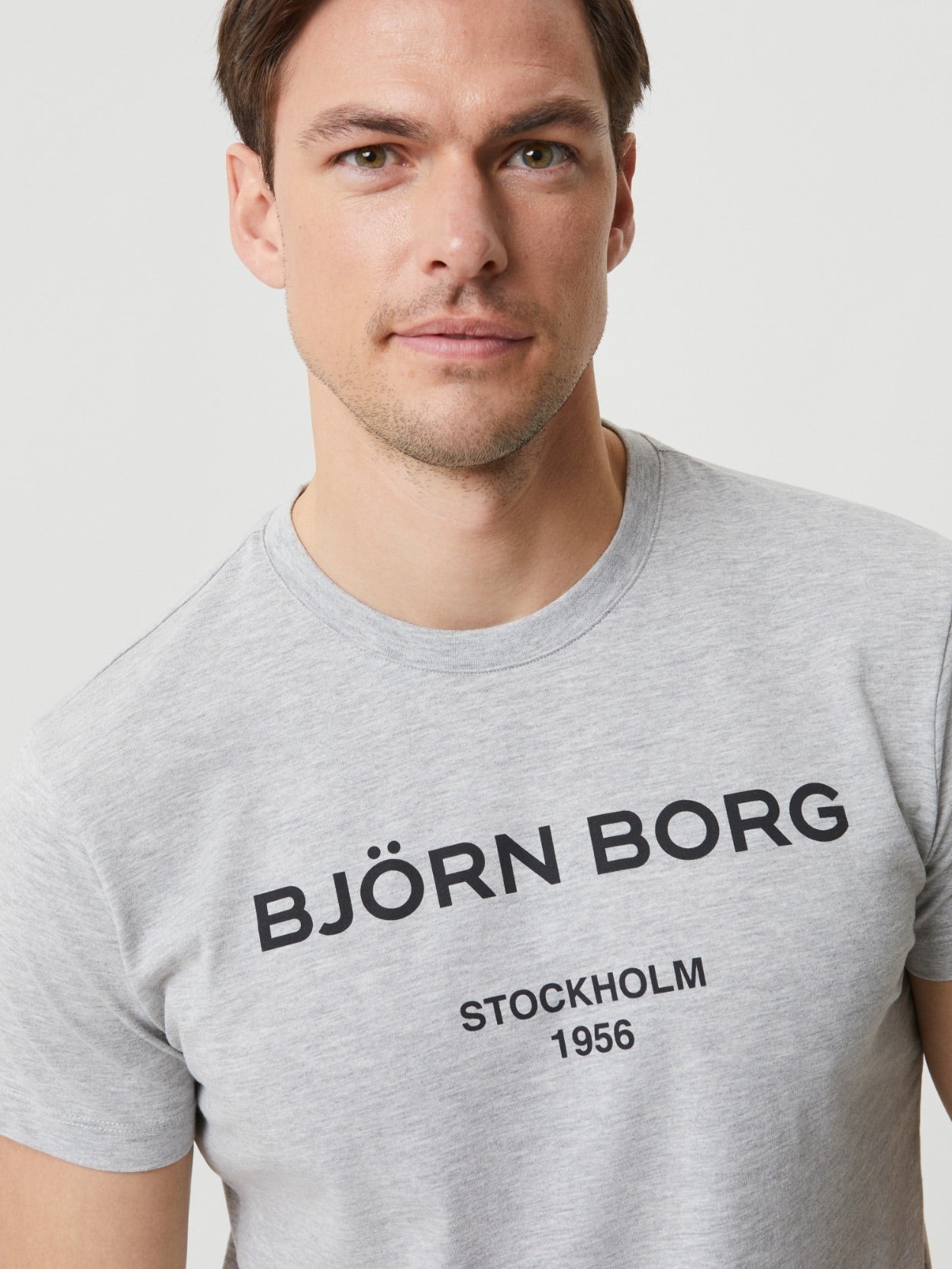 Björn Borg BORG LOGO T-SHIRT, TENNIS T-SHIRT HERR – GRÅ