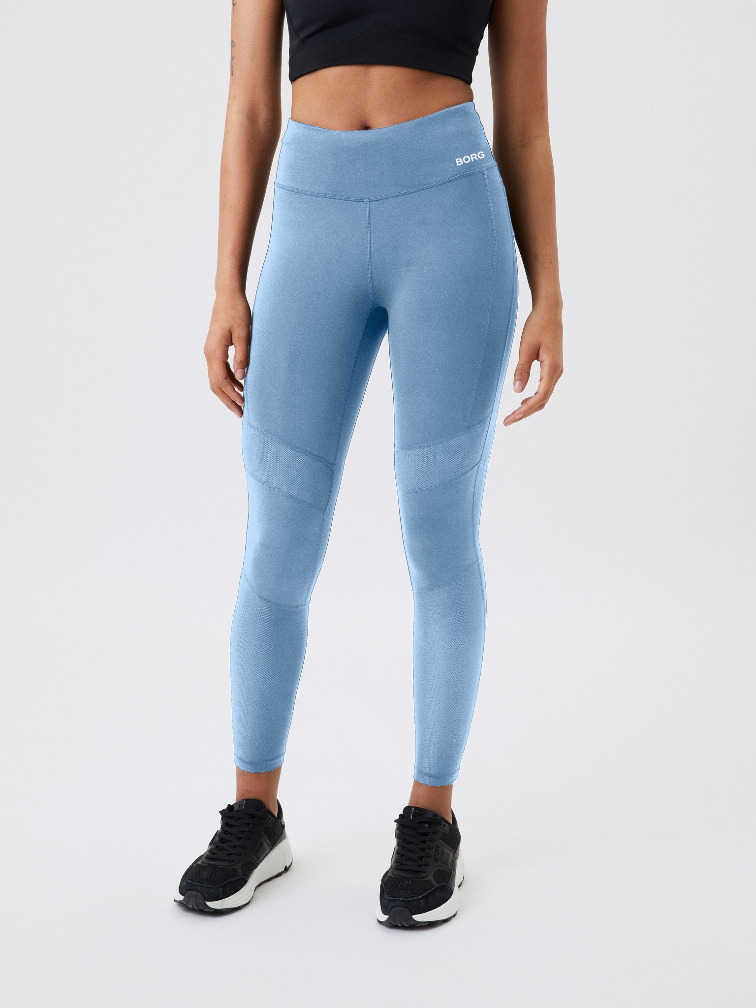 Björn Borg BORG HIGH WAIST BLOCK TIGHTS, TENNISTIGHTS DAM – KRISTALLBLÅ