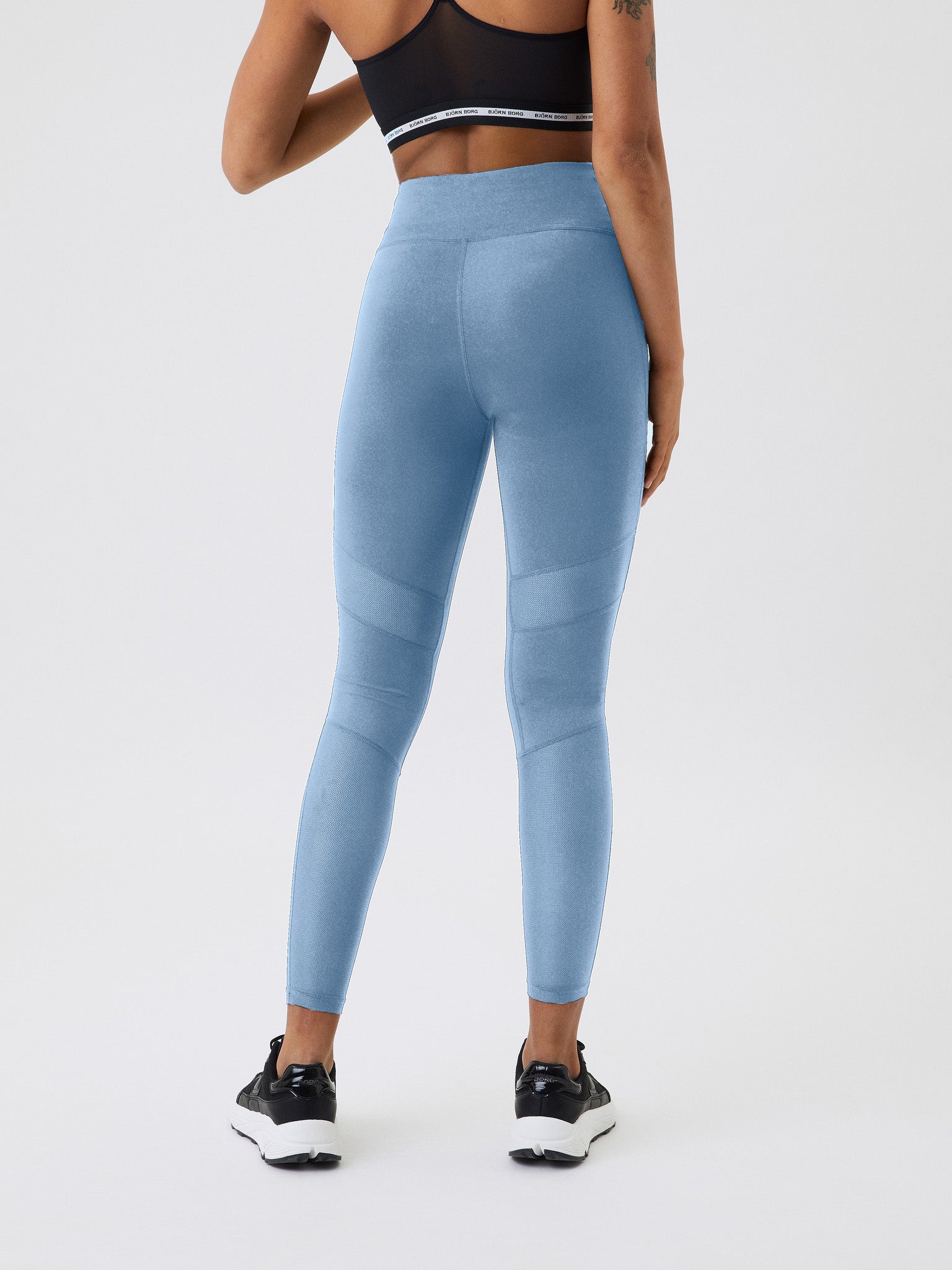 Björn Borg BORG HIGH WAIST BLOCK TIGHTS, TENNISTIGHTS DAM – KRISTALLBLÅ