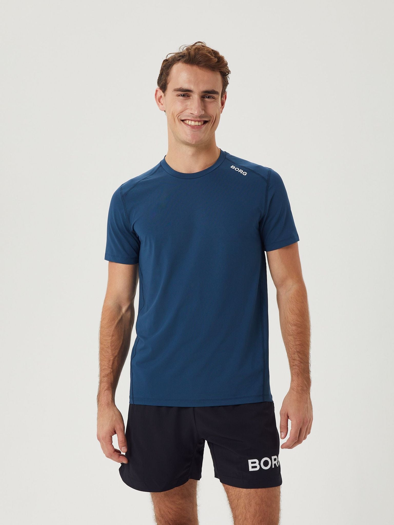 Björn Borg BORG ATHLETIC T-SHIRT, TENNIS T-SHIRT HERR – MÖRK TEALBLÅ