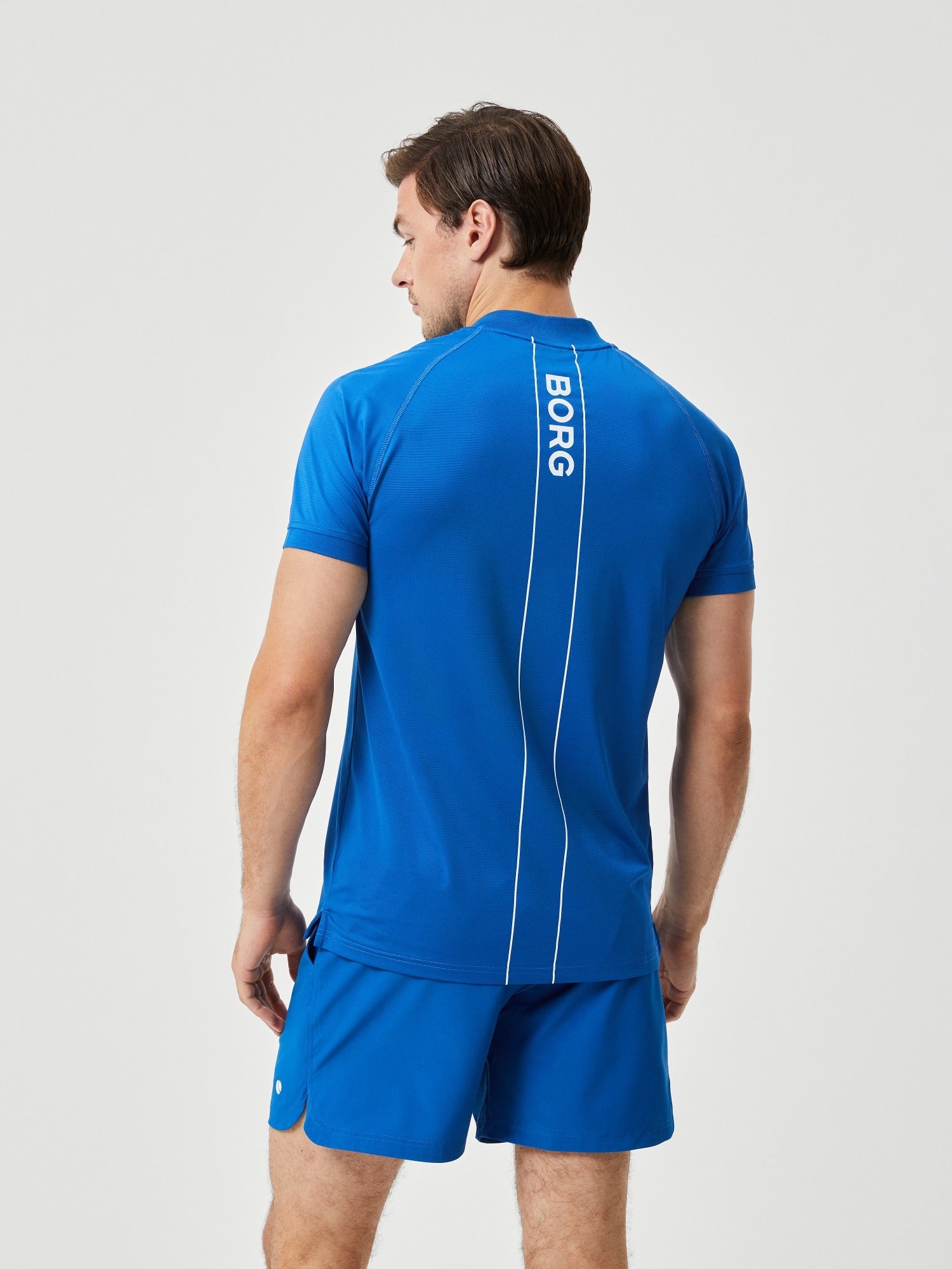 Björn Borg ACE PERFORMANCE ZIP POLO, TENNIS T-SHIRT HERR – BLÅ