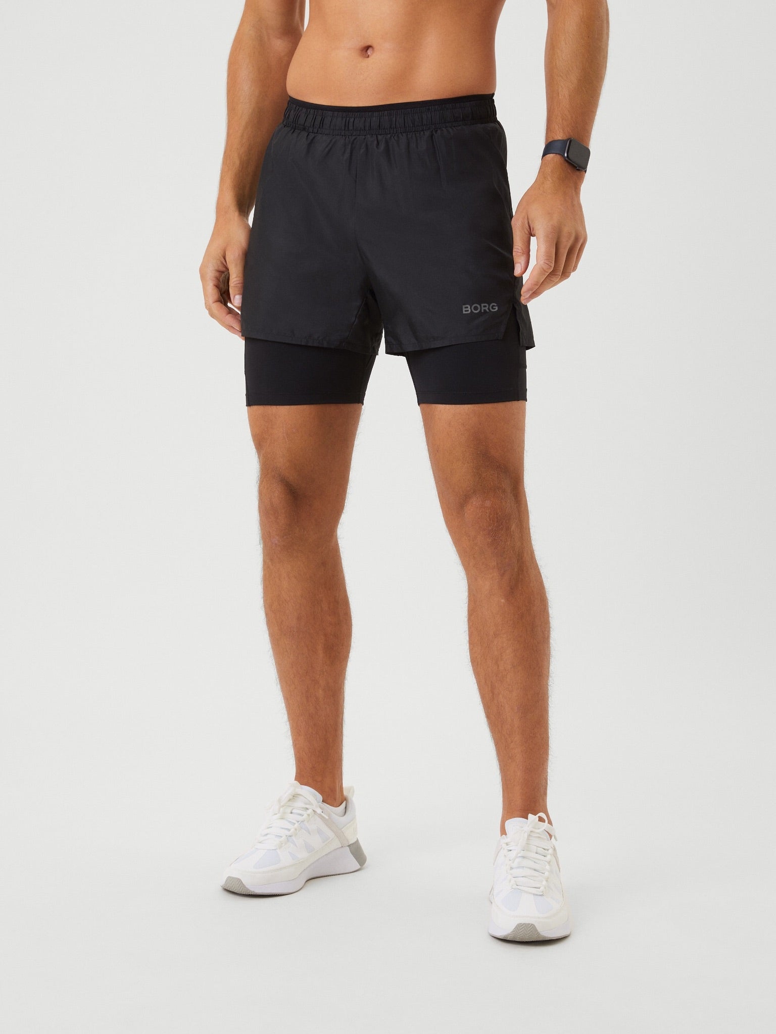 Björn Borg BORG RUNNING SHORTS 2 IN 1, TENNISSHORTS HERR – SVART