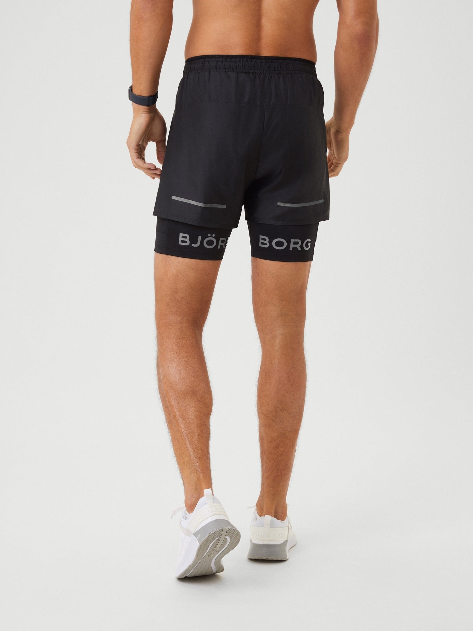 Björn Borg BORG RUNNING SHORTS 2 IN 1, TENNISSHORTS HERR – SVART