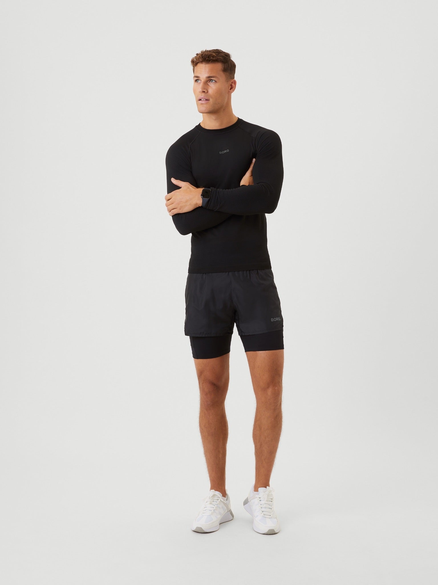 Björn Borg BORG RUNNING SHORTS 2 IN 1, TENNISSHORTS HERR – SVART