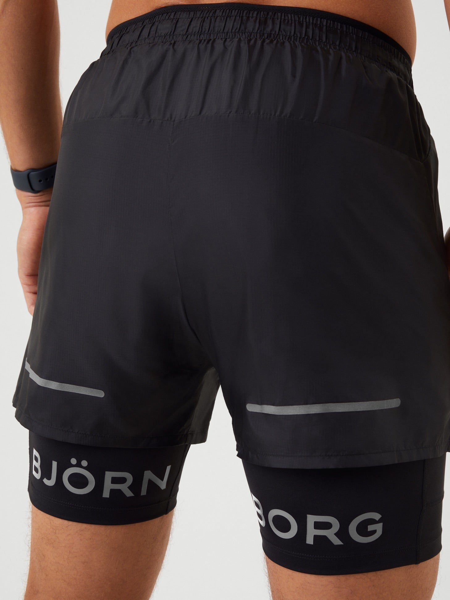 Björn Borg BORG RUNNING SHORTS 2 IN 1, TENNISSHORTS HERR – SVART