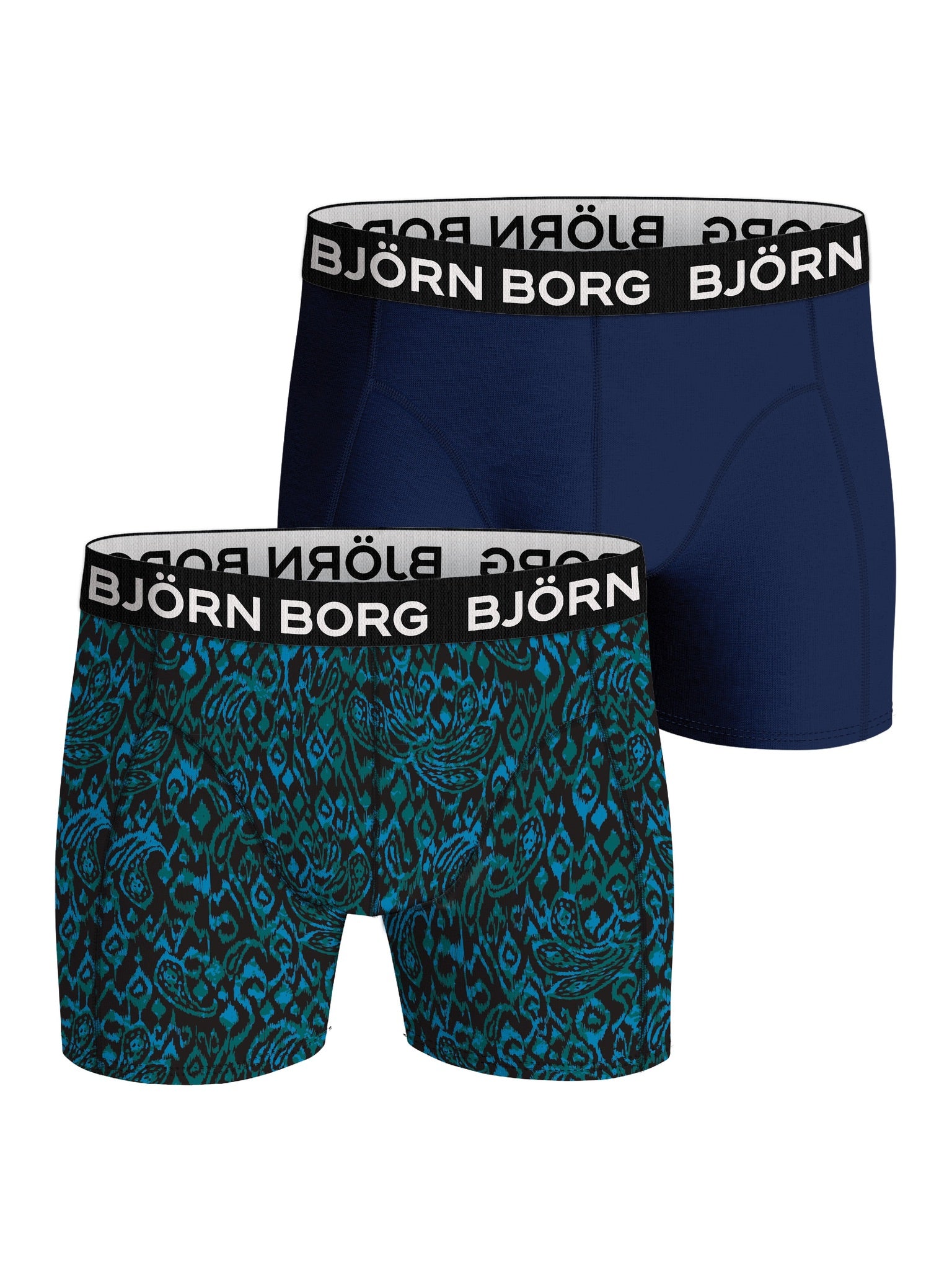 Björn Borg BAMBOO COTTON BLEND BOXER 2p, KALSONGER – GRÖN/BLÅ