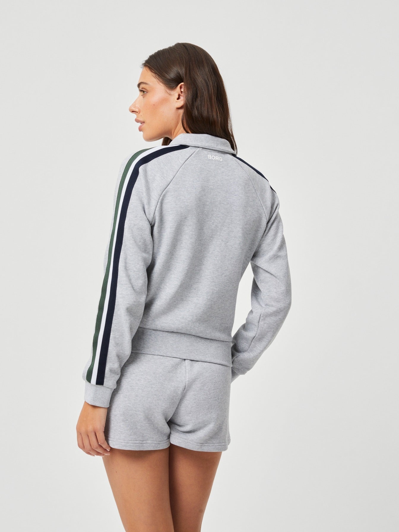 Björn Borg ACE FRENCH TERRY TRACK JACKET, TENNISJACKA DAM – GRÅ