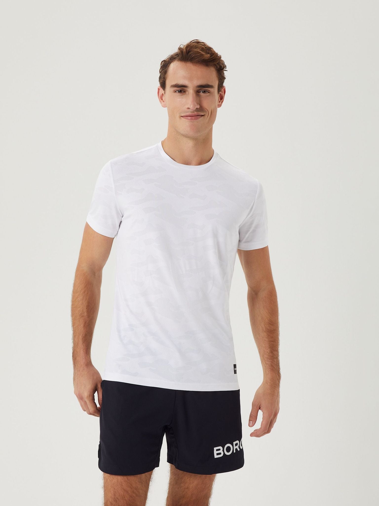 Björn Borg BORG PERFORMANCE T-SHIRT, TENNIS T-SHIRT HERR – VITT