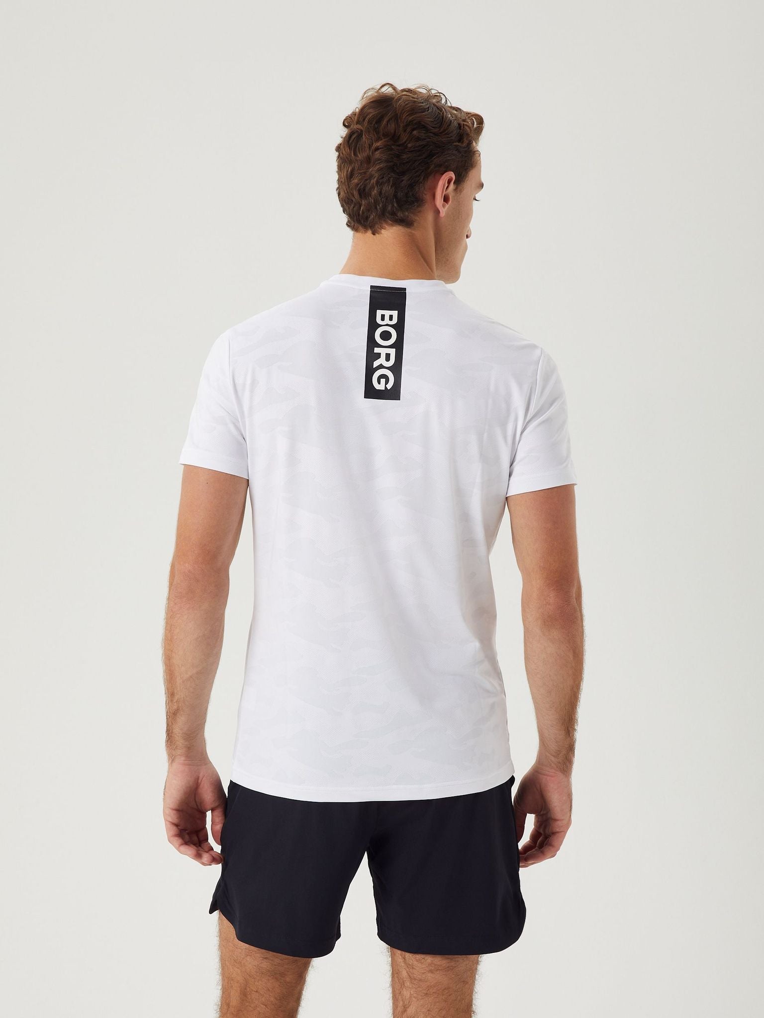 Björn Borg BORG PERFORMANCE T-SHIRT, TENNIS T-SHIRT HERR – VITT