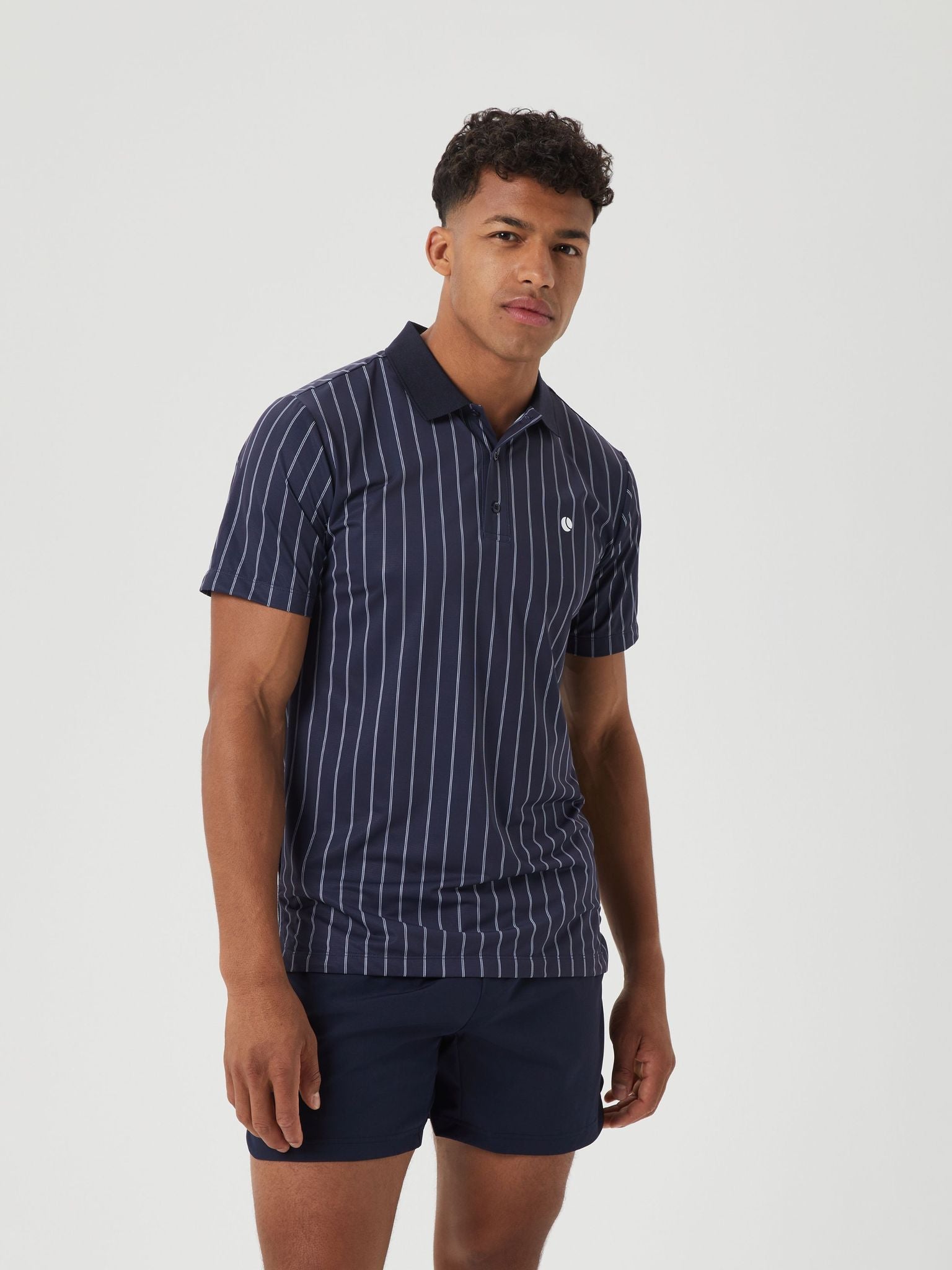 Björn Borg ACE PINSTRIPE POLO, TENNISPIKÉ HERR – BLÅ