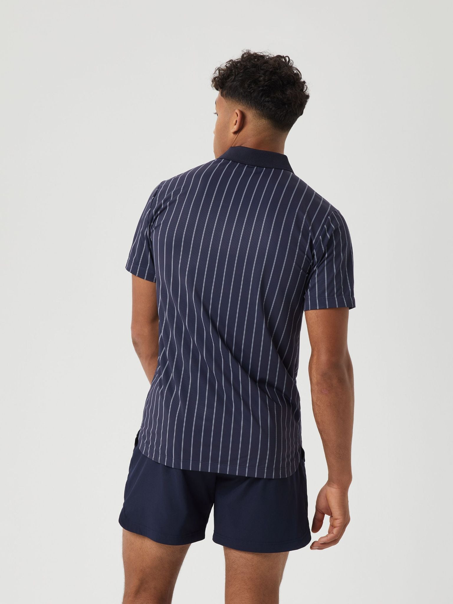 Björn Borg ACE PINSTRIPE POLO, TENNISPIKÉ HERR – BLÅ