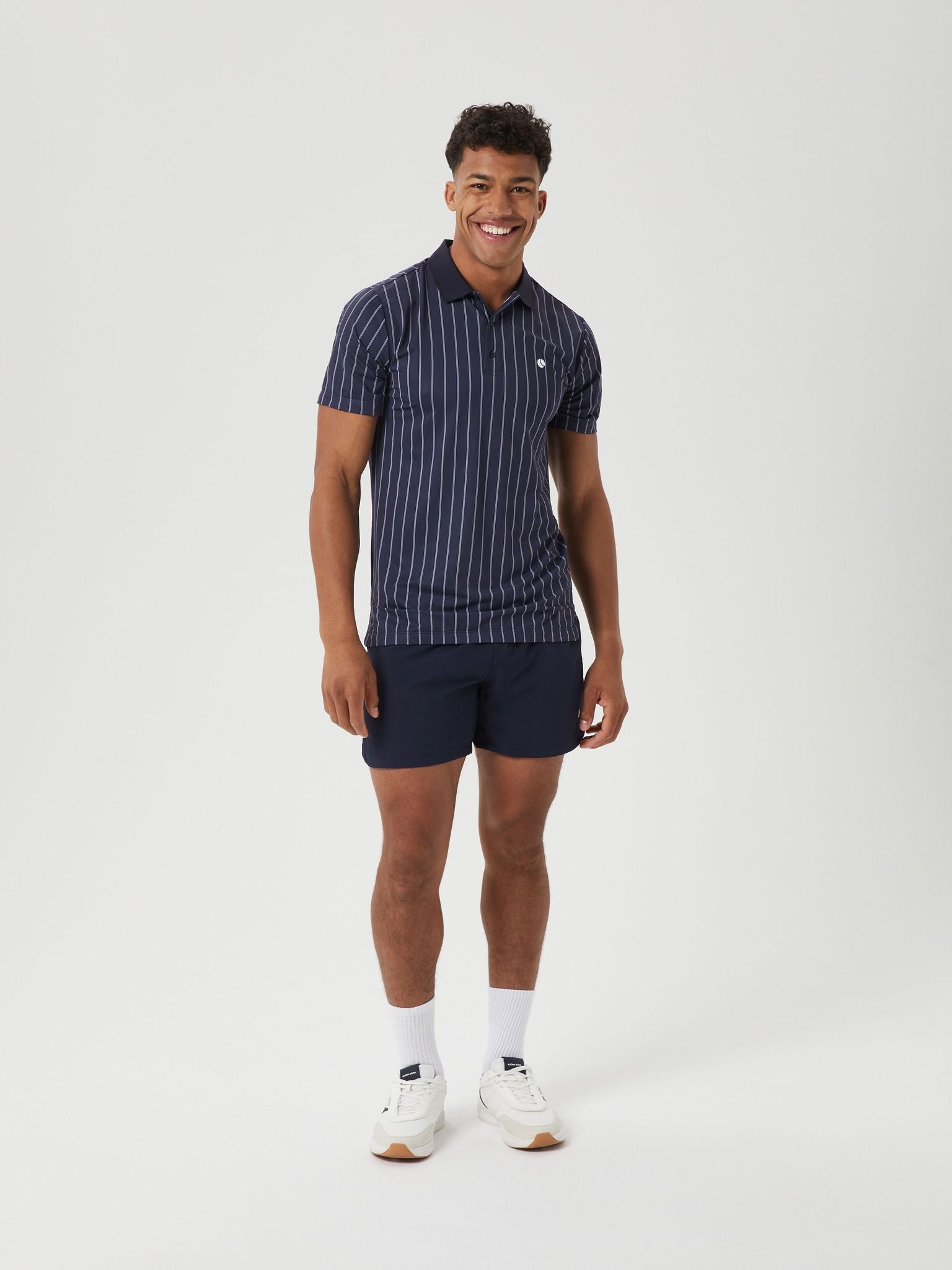 Björn Borg ACE PINSTRIPE POLO, TENNISPIKÉ HERR – BLÅ