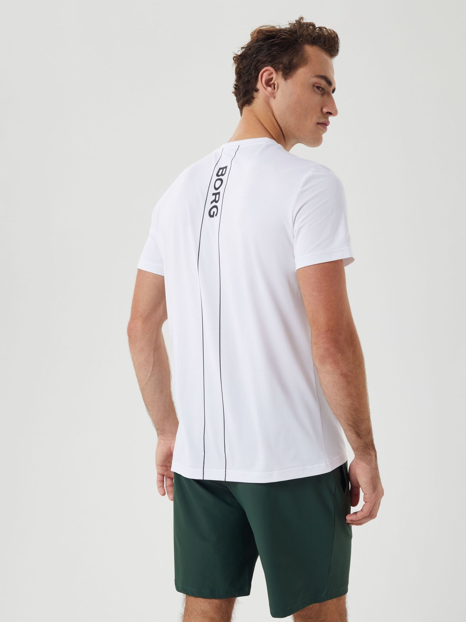 Björn Borg ACE PERFORMANCE T-SHIRT, TENNIS T-SHIRT HERR – VITT