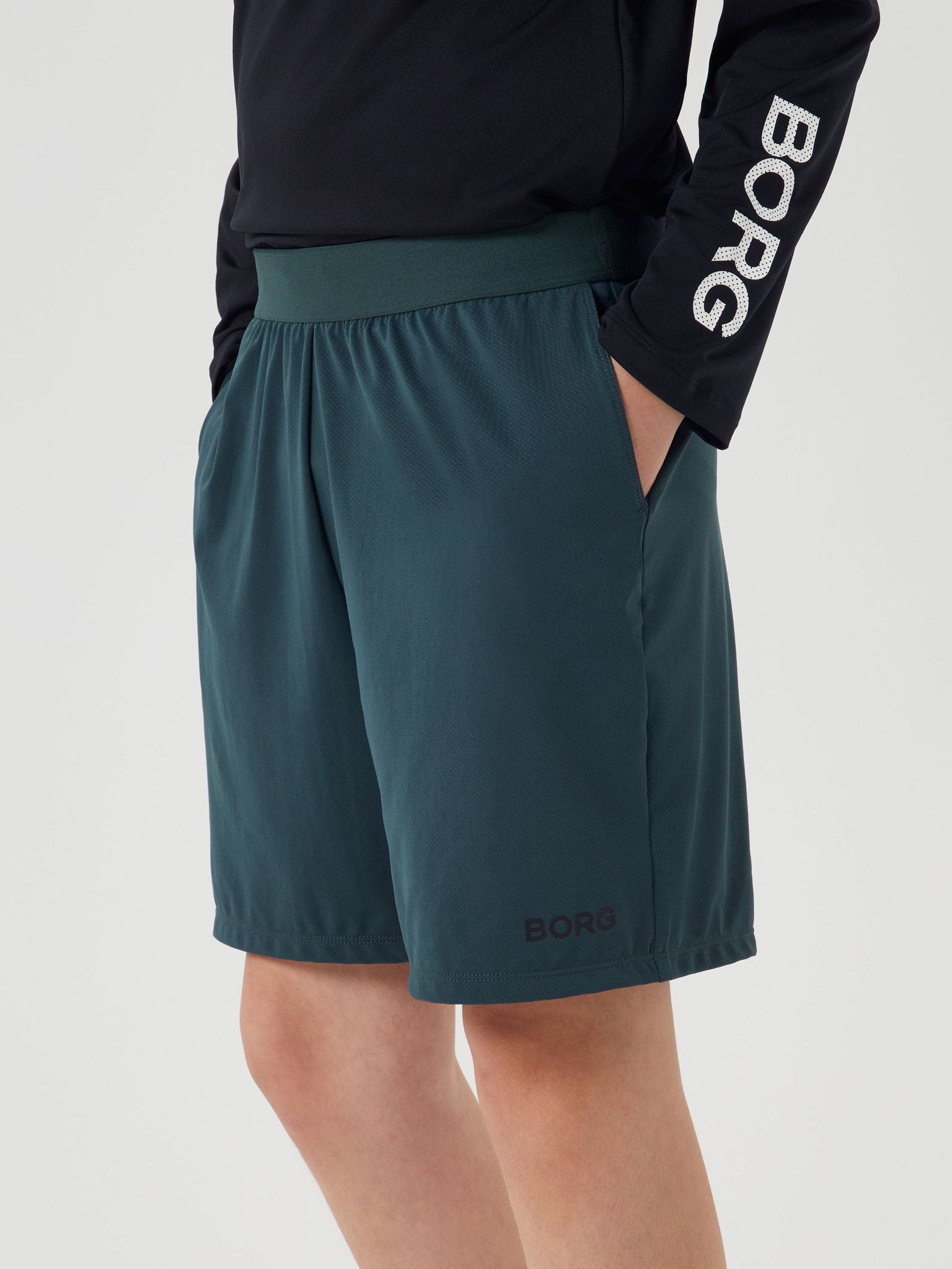 Björn Borg BORG SOFT SHORTS, TENNISSHORTS KILLE – MÖRKGRÖN