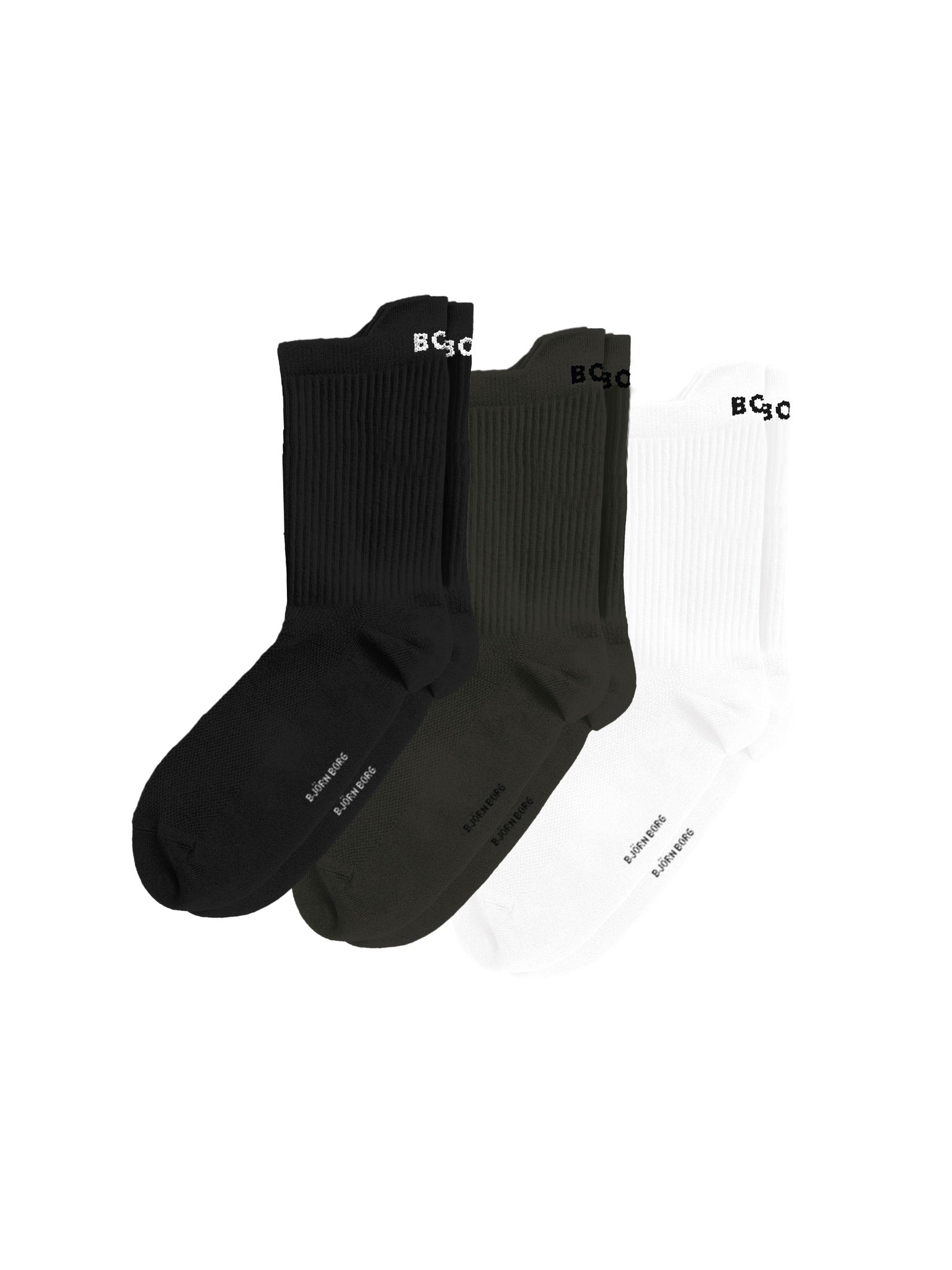 Björn Borg PERFORMANCE ANKLE SOCK 3p, BARNSTRUMPOR – SVART/VITT