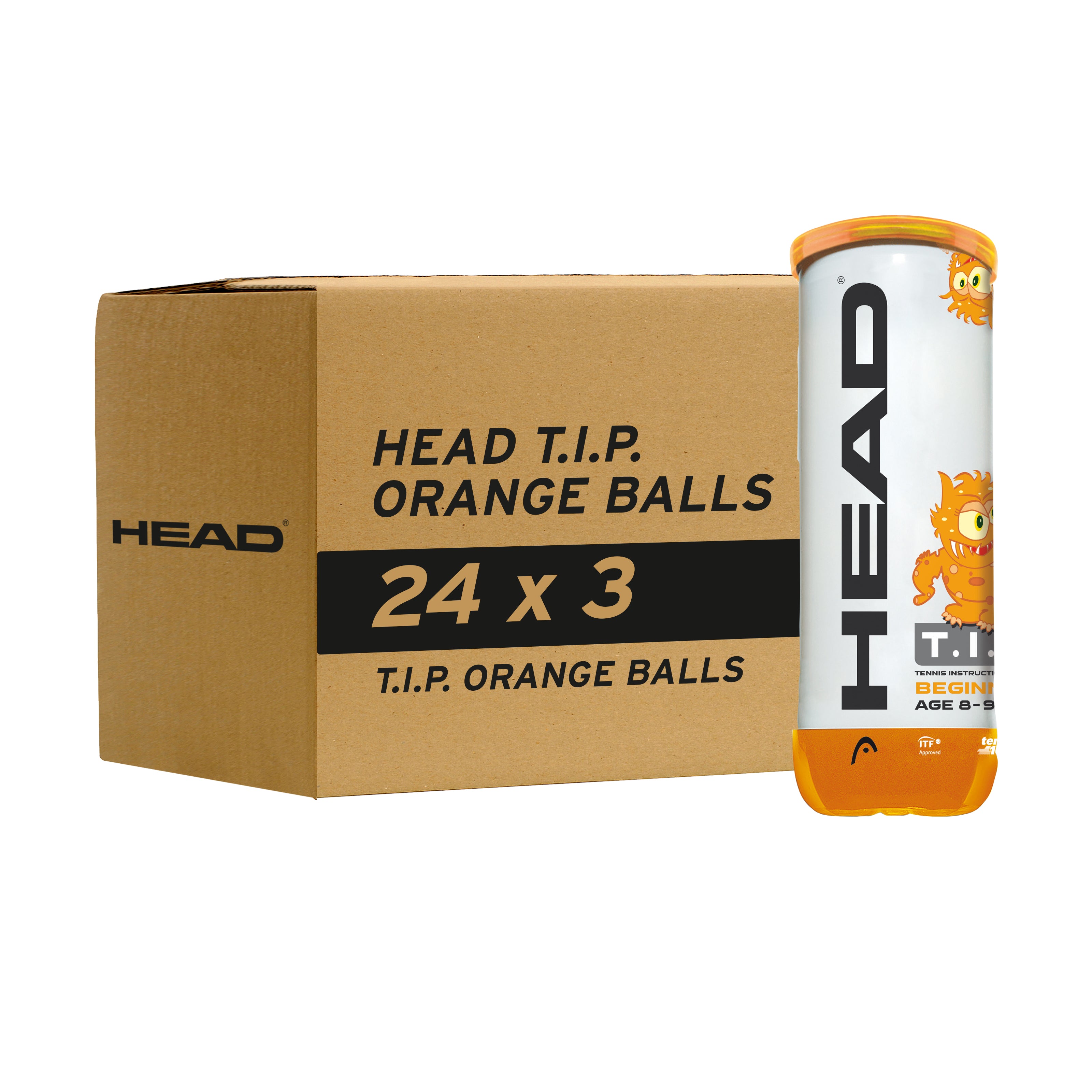 HEAD 3B TIP orange, TENNISBOLLAR