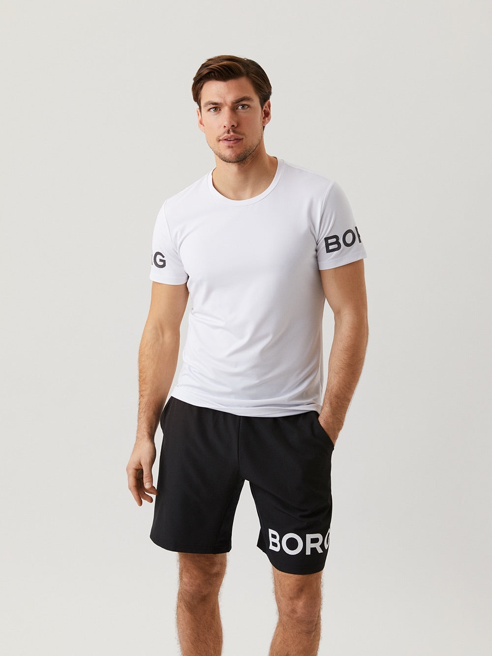 Björn Borg BORG T-SHIRT, TENNIS T-SHIRT HERR – VITT