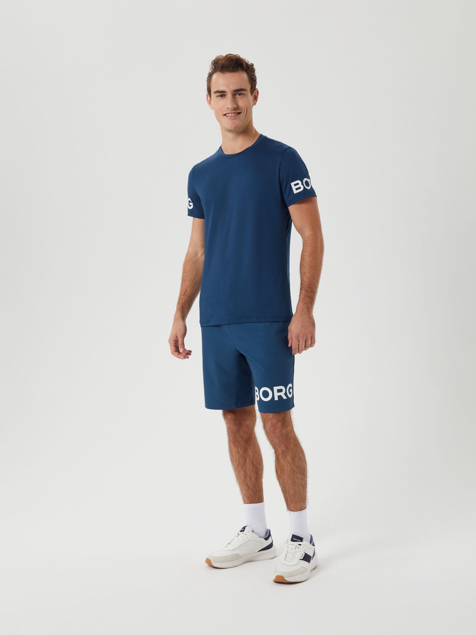 Björn Borg BORG T-SHIRT, TENNIS T-SHIRT HERR – GRÖNBLÅ