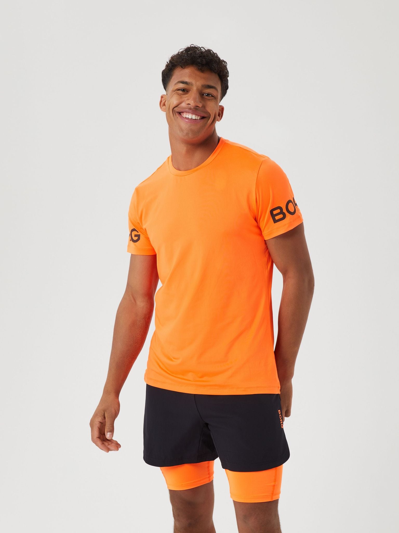 Björn Borg BORG T-SHIRT, TENNIS T-SHIRT HERR – ORANGE