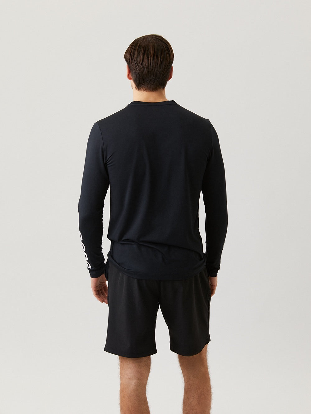 Björn Borg BORG LONG SLEEVE T-SHIRT, TENNISTRÖJA HERR – SVART