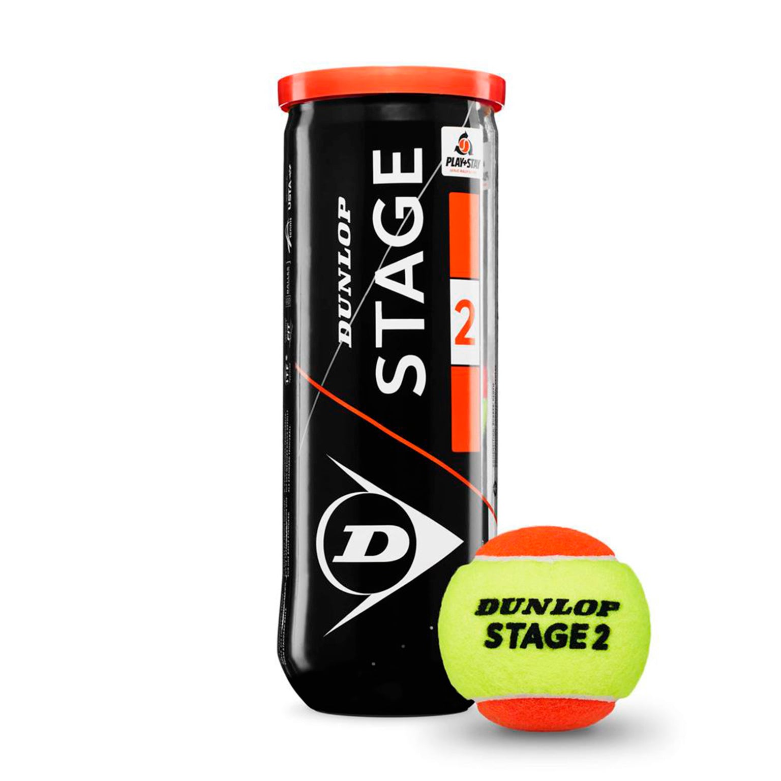 Dunlop Stage 2 Orange - 3 Tin, TENNISBOLLAR