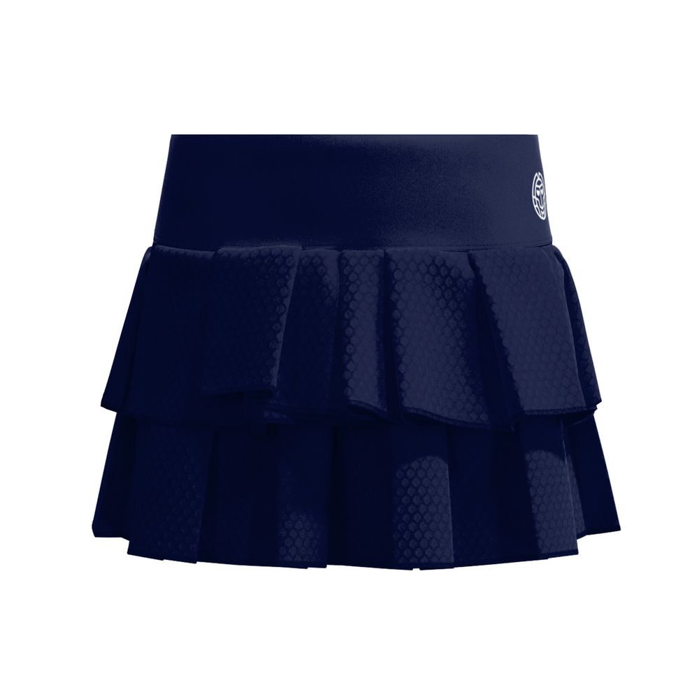 BIDI BADU Crew Pleated Junior Skort - dark blue, TENNISKJOL TJEJ