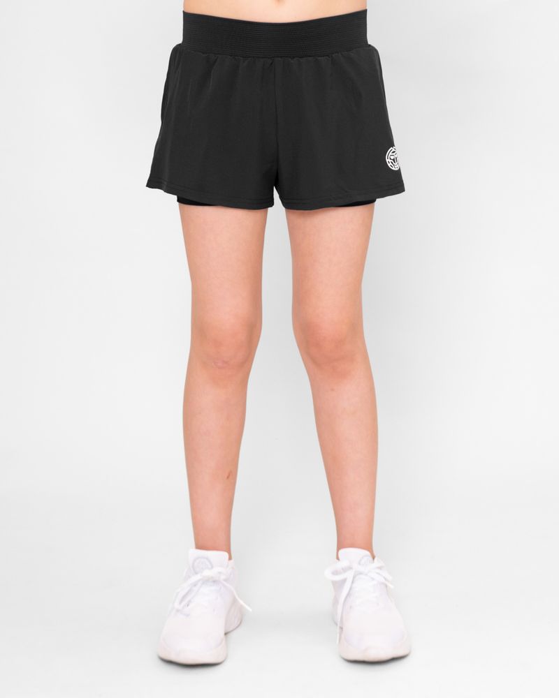 BIDI BADU Crew Junior 2In1 Shorts - black, TENNISSHORTS TJEJ