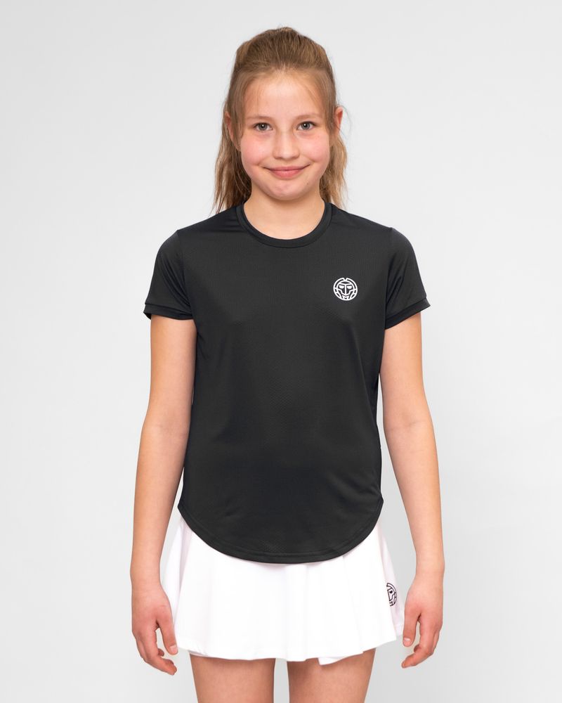 BIDI BADU Crew Junior Tee - black, TENNIS T-SHIRT TJEJ