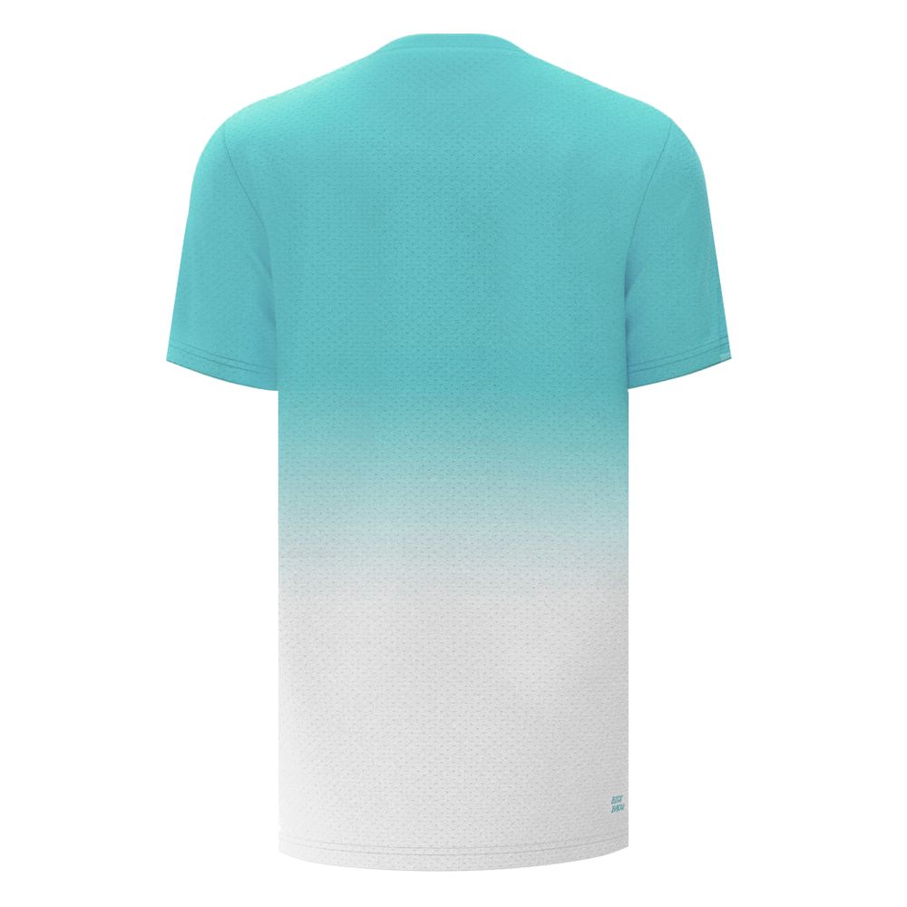 BIDI BADU Crew Gradiant Tee - aqua, white, TENNIS T-SHIRT HERR