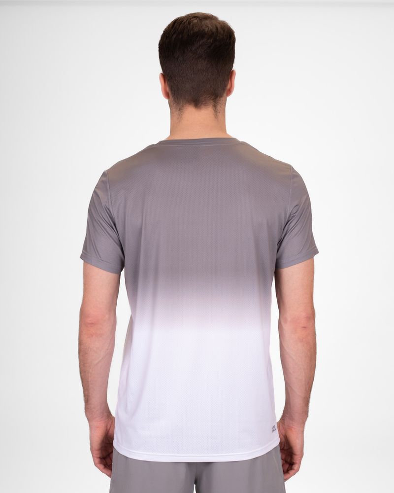 BIDI BADU Crew Gradiant Tee - grey, white, TENNIS T-SHIRT HERR