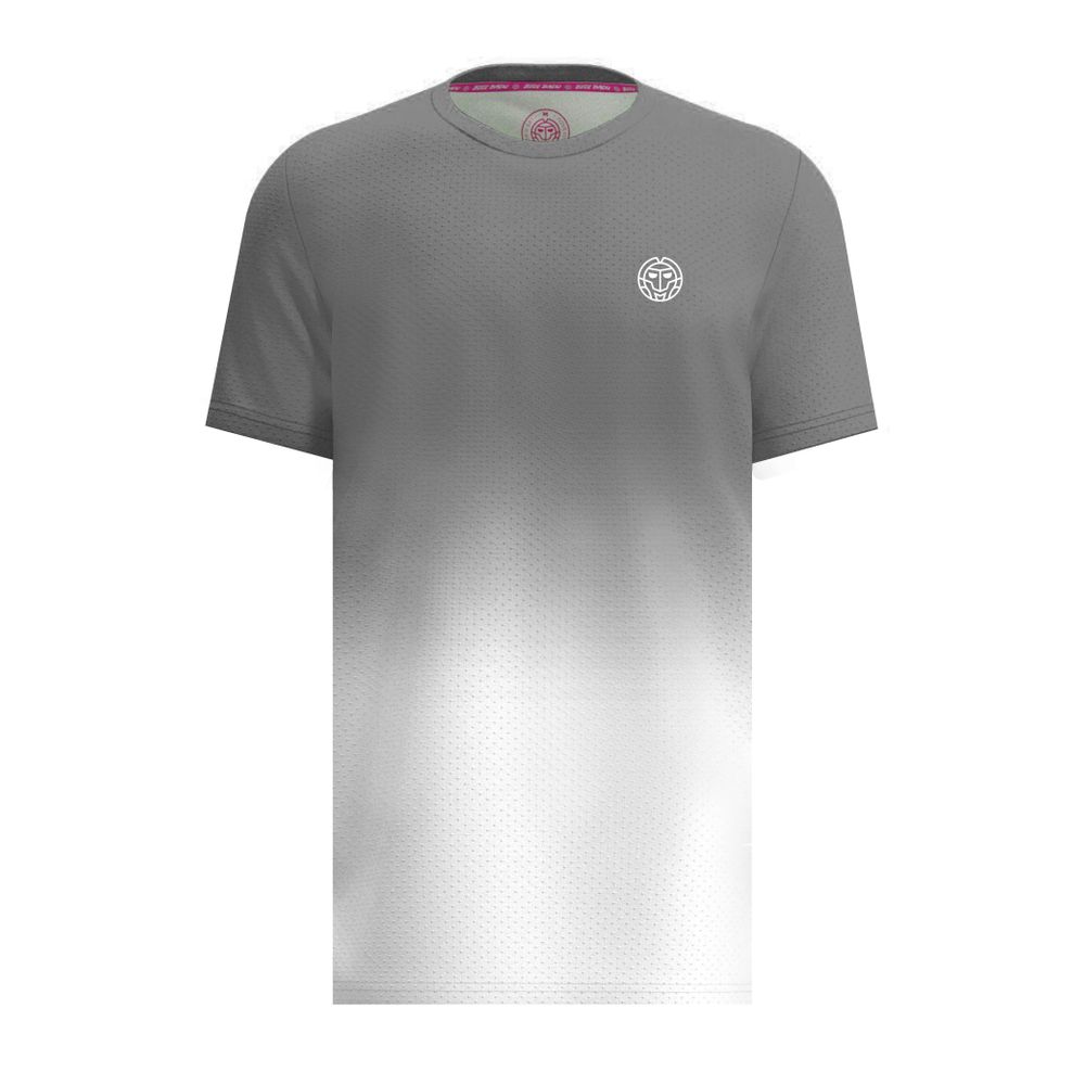 BIDI BADU Crew Gradiant Tee - grey, white, TENNIS T-SHIRT HERR