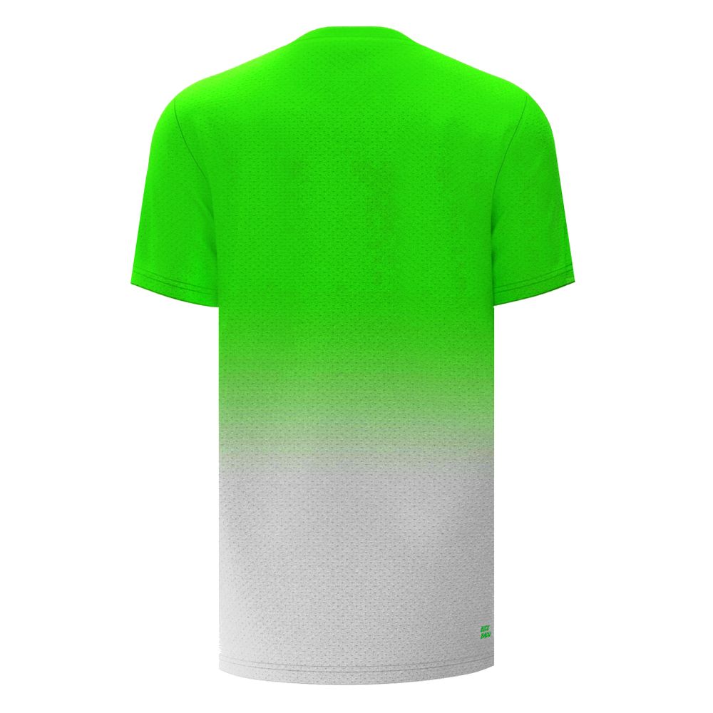 BIDI BADU Crew Gradiant Tee - neon green, white, TENNIS T-SHIRT HERR