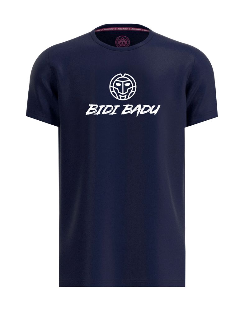 BIDI BADU Crew Logo Tee - dark blue, TENNIS T-SHIRT HERR