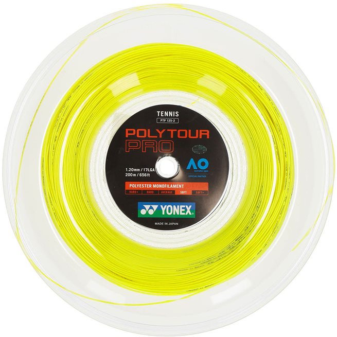 Yonex POLYTOUR PRO 120 200m, TENNISSENOR - GUL